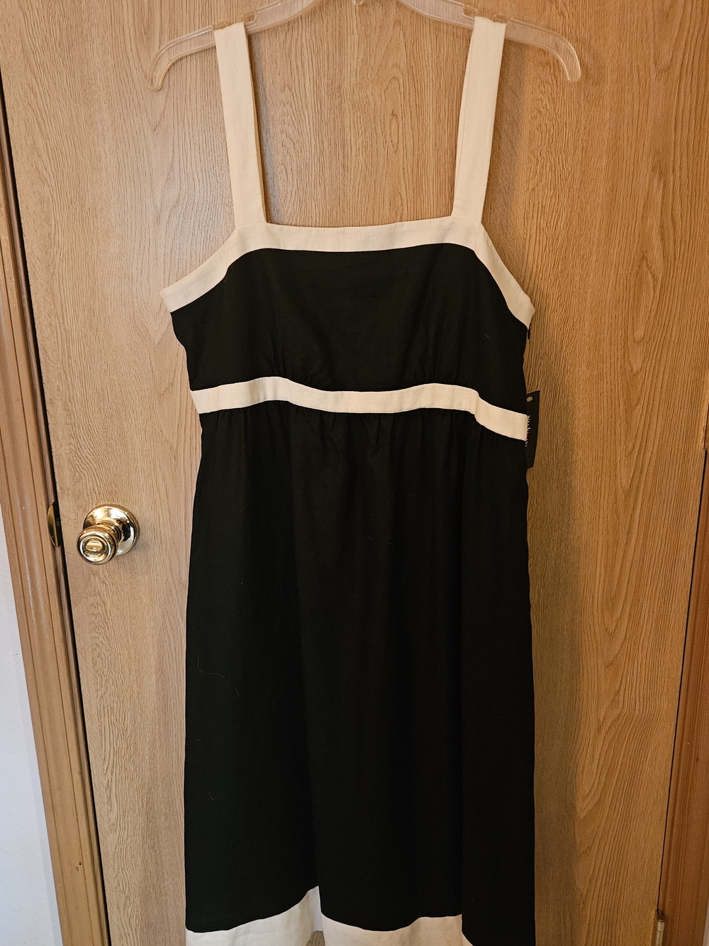 Style & Co. Black Sundress with White Stripe Detail